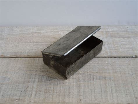 Metal Antique Primitive Boxes for sale 